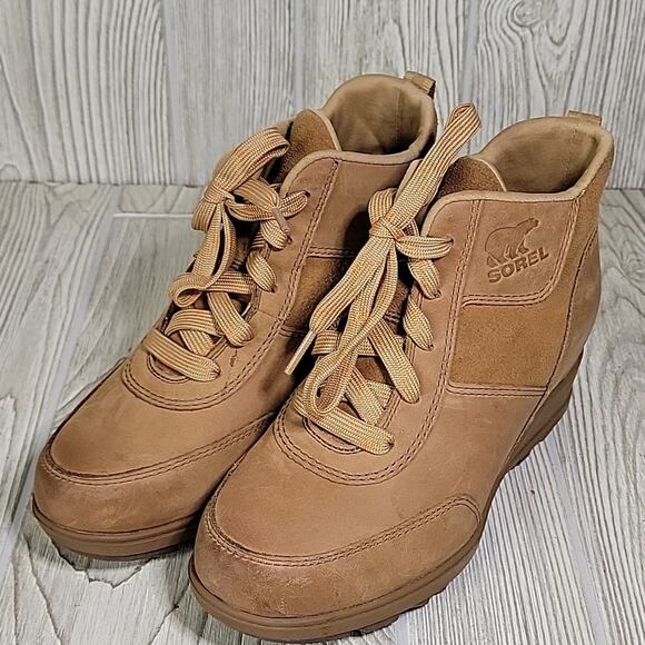 Sorel Evie Sport Lace Up Wedge Sneaker Boots Womens Size 5 New In Box - Picture 11 of 14